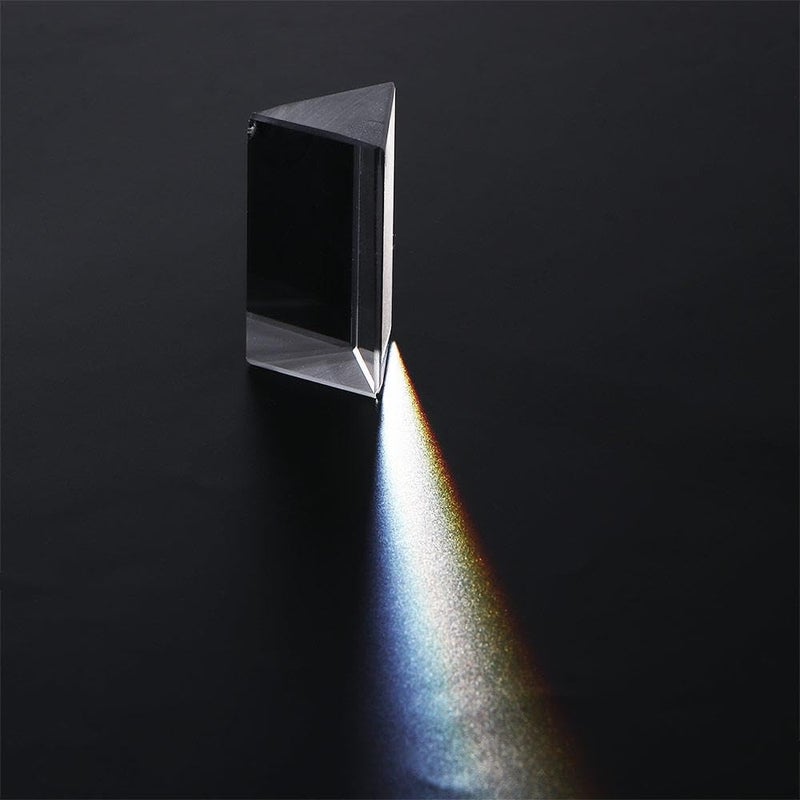 Kopida Glass Crystal Triangular Prism, Rainbow Maker for Light Refraction Spectrum Learning, Photography Science Physics Teaching Prop - Image 2